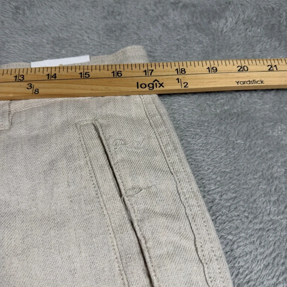 Porter & Ash Linen Blend Pants Mens 32 Beige Slim Fit Drawstring Summer NWT